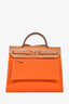 Hermès 2015 Orange Canvas and Leather Herbag 31