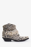 Zimmermann Python Embossed Western Ankle Boots Size 40