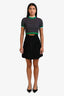 Maje Black High Waisted Pleated Skirt Size 34