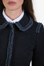Dolce & Gabbana Navy Blue and Denim Cropped Blazer Size 38