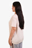 Theory Cream Cotton Blend V-Neck T-Shirt Size XL