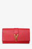 Saint Laurent Red Leather Classic Y Ligne Clutch