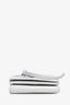 Balenciaga White Embossed Croc Neo Classic Compact Wallet
