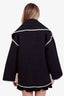 Totême Grey Wool Embroidery Scarf Jacket Size 36