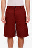 Short Gucci bordeaux à monogramme GG, taille 44 homme