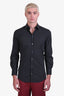 Dolce & Gabbana Black Cotton Button-Down Shirt Size 15-38 Men's