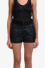 Vince Black Leather Mini Shorts Size 4