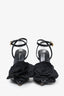 Blumarine Black Patent Leather Flower Detail Heels Size 38