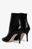 Manolo Blahnik Black Leather Ankle Boots Size 36