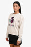 Isabel Marant Etoile Light Grey Cotton Blend Logo Sweatshirt Size 38