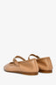 Le Monde Beryl Beige Leather Mary Jane Flats Size 39.5