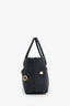 Loro Piana Navy Leather Ghiera Shopper Small Tote with Pouch