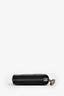 Salvatore Ferragamo Black Croc Embossed Zip Card Holder