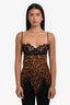 NBD Black/Leopard Lace 'Kaycee' Mini Dress Size XS