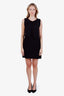 Sandro Black Silk-Blend Sleeveless Draped Front Mini Dress Size 3