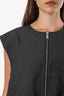Samsoe Samsoe Grey Wool Zip Vest Top Size S