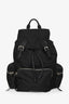 Sac à dos Burberry en nylon noir avec chaîne argentée