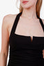 Reformation Black Cotton Halter Neck Dress Size S