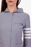 Thom Browne Grey Tokio 4-Bar Compression Hooded Sportcoat Size XS