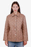 Burberry Camel Nylon Quilted Jacket Size M