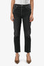 Citizens of Humanity Black Medium Wash Jolene Frayed Straight Leg Jeans Size 26