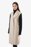 Max Mara Beige Wool Long Vest Coat Size 6