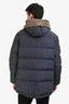 Brunello Cucinelli Blue Down Hooded Puffer Jacket Size 50 Mens