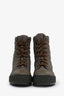 Hermès Khaki Nylon "Fresh" Ankle Boots Size 40