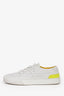 Hermès White/Yellow Leather Deep Sneaker Size 36