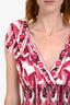 Dolce & Gabbana Red/White Cotton 'Majolica' Print Maxi Dress Size 40