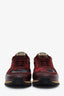 Valentino Red Leather Camo Print Rockstud Sneakers Size 39