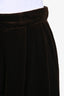 Douchanglee Brown Velvet Crop Trousers Size 36