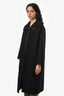 Hermès Black Cashmere Long Line Zip Coat Size 32