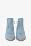 Stuart Weitzman Light Blue Suede Heeled Ankle Boots Size 36