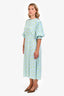 Faithful the Brand Blue/Yellow Floral Long Sleeve Ruffle Midi Dress Size 6
