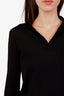Max Mara Black Wool Knitted Polo Sweater Size XS