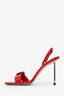 Jacquemus Red Leather 'Les Sandales Regalo Hautes' Heels Size 40
