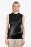 Givenchy Black Satin Sleeveless Top Size 38