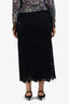 Valentino Navy Lace Midi Skirt Size 48