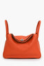 Hermès 2012 Orange Clemence Lindy 30
