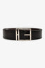 Hermès Black/Brown Leather Reversible Belt Size 95 SHW Mens