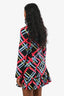 Love Moschino Black/Neon Multicolour Patterned Blazer Skirt Set Size 6