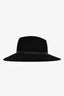 Malene Birger Black Wool Leather Brim Hat Size S-M