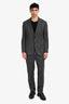 Zegna Grey Wool Blazer + Trouser Suit Set Size 50