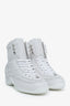 Pre-loved Chanel™ White Leather Mesh High Top Sneakers Size 39