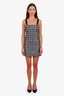 Alice + Olivia Black/White Tweed Plaid Sleeveless Mini Dress Size 4