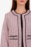 Maje Pink Tweed Pattern Evening Jacket + Pant Set Size 38 and 42