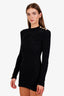 Balmain Black Metallic Shoulder Pad Mini Dress Size 34