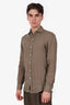 Ralph Lauren Purple Label Green Linen Button Down Shirt Size S Mens