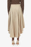 Brunello Cucinelli Khaki Belted Pleated Midi Skirt Size 6
